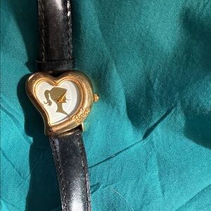 Barbie Black and Gold Heart Women's Watch